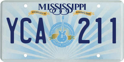 MS license plate YCA211