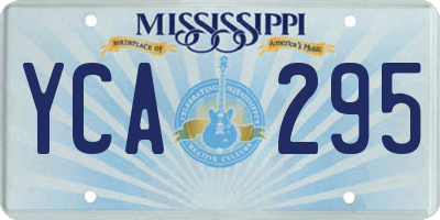 MS license plate YCA295