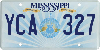 MS license plate YCA327