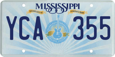 MS license plate YCA355