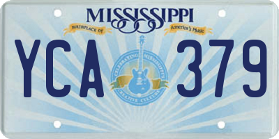 MS license plate YCA379