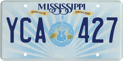 MS license plate YCA427