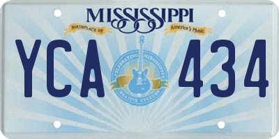 MS license plate YCA434