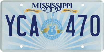 MS license plate YCA470