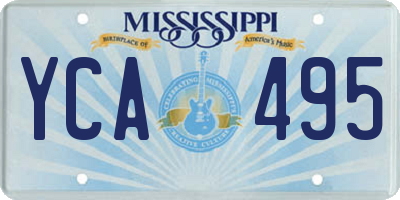 MS license plate YCA495
