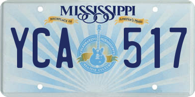MS license plate YCA517