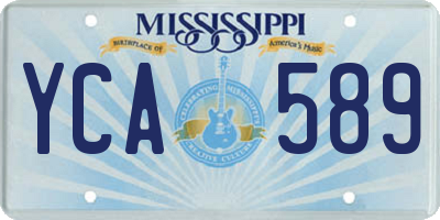 MS license plate YCA589