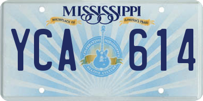 MS license plate YCA614