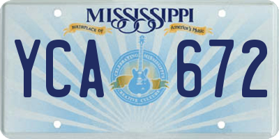 MS license plate YCA672