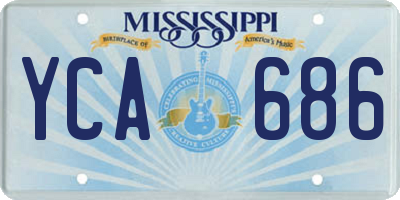 MS license plate YCA686