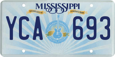 MS license plate YCA693