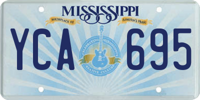 MS license plate YCA695