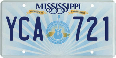 MS license plate YCA721