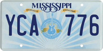 MS license plate YCA776
