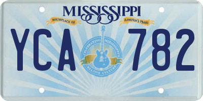 MS license plate YCA782