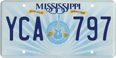 MS license plate YCA797