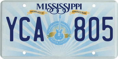 MS license plate YCA805