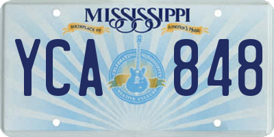 MS license plate YCA848
