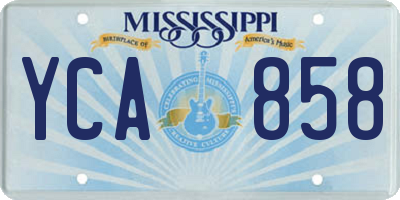MS license plate YCA858