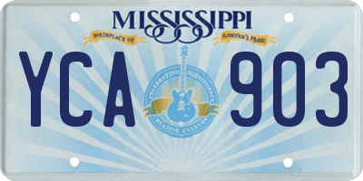 MS license plate YCA903