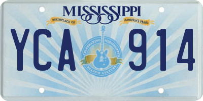MS license plate YCA914