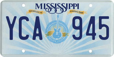 MS license plate YCA945
