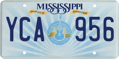 MS license plate YCA956