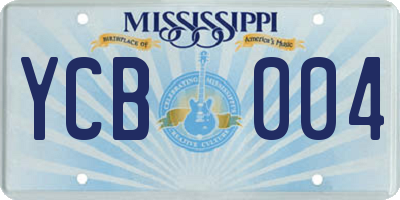 MS license plate YCB004