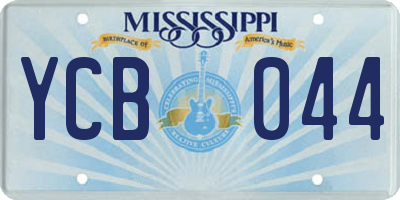 MS license plate YCB044