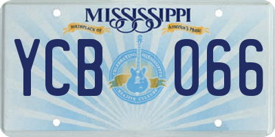 MS license plate YCB066