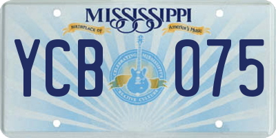 MS license plate YCB075