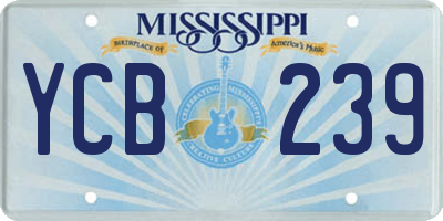 MS license plate YCB239