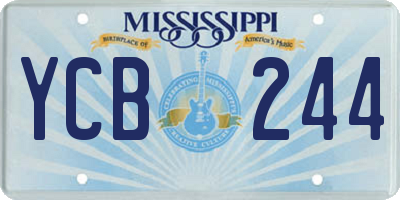 MS license plate YCB244