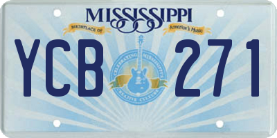 MS license plate YCB271