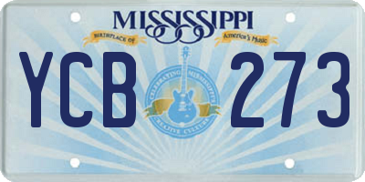 MS license plate YCB273