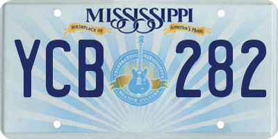MS license plate YCB282