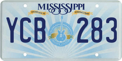 MS license plate YCB283