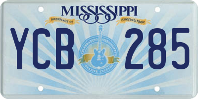 MS license plate YCB285