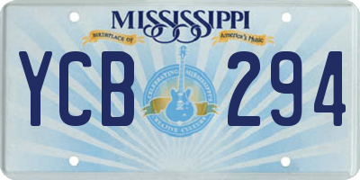 MS license plate YCB294