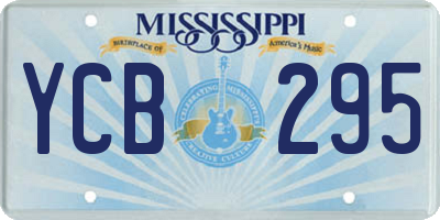 MS license plate YCB295
