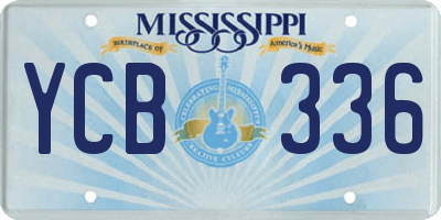 MS license plate YCB336