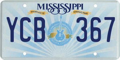 MS license plate YCB367