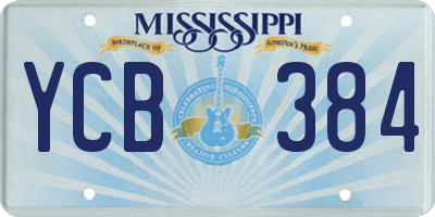 MS license plate YCB384