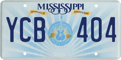 MS license plate YCB404