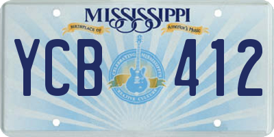 MS license plate YCB412