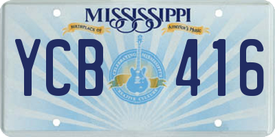 MS license plate YCB416
