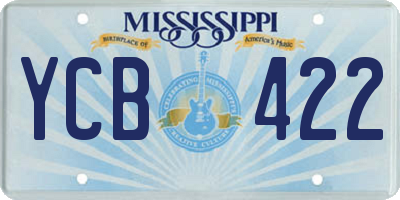 MS license plate YCB422
