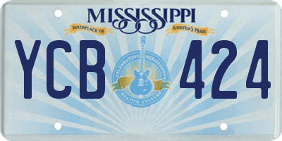 MS license plate YCB424
