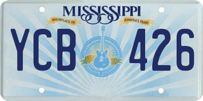 MS license plate YCB426