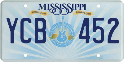 MS license plate YCB452